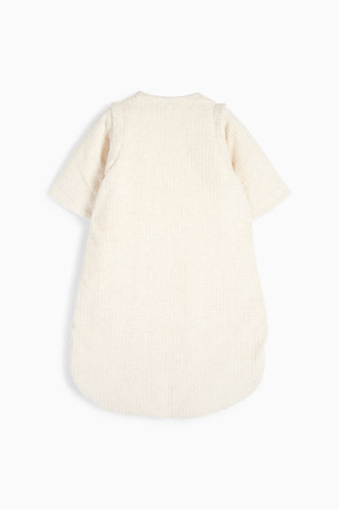 Unisex - Ursuleți - sac de dormit bebeluși - 0-6 luni - structurat - bej deschis