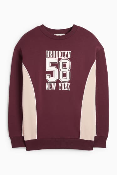 Copii - Fete - New York - bluză de molton - bordo