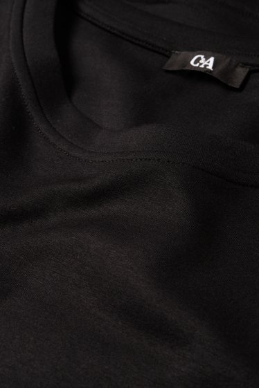 Femei - Tricou cu mânecă lungă - relaxed fit - negru