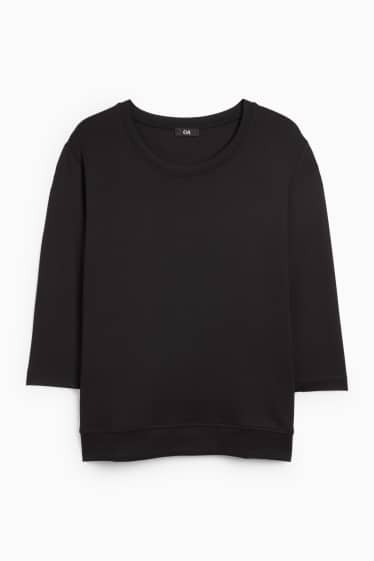 Femei - Tricou cu mânecă lungă - relaxed fit - negru