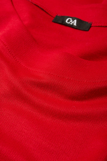 Femei - Tricou cu mânecă lungă - relaxed fit - roșu