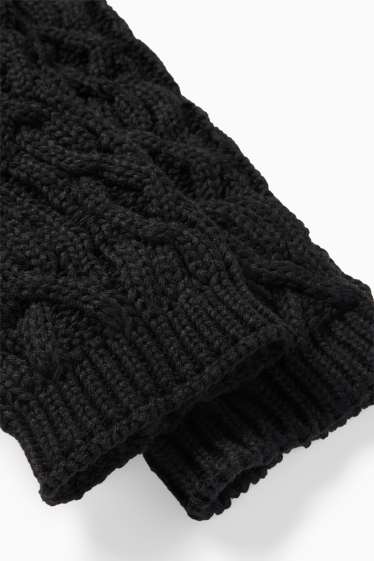 Femei - Jambiere - cu torsade - negru
