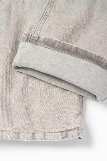 Copii - Băieți - Cargo jeans - jeans termoizolanți - denim-gri deschis