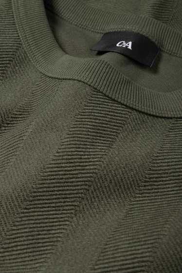 Herren - Sweatshirt - strukturiert - grün