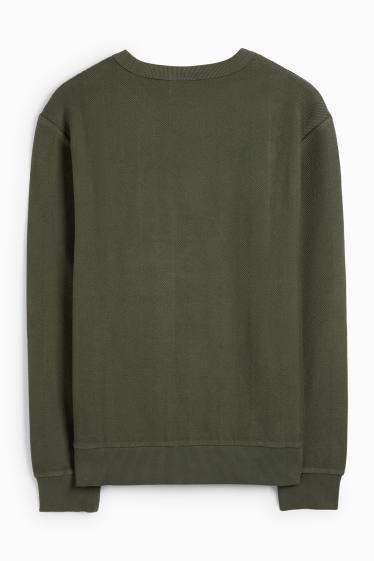 Herren - Sweatshirt - strukturiert - grün
