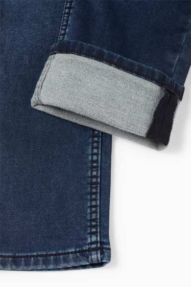 Copii - Băieți - Straight jeans - jeans termoizolanți - jog denim - betelie extra lată - denim-albastru închis