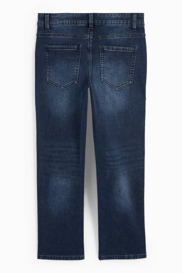 Copii - Băieți - Straight jeans - jeans termoizolanți - jog denim - betelie extra lată - denim-albastru închis