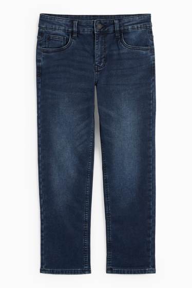 Copii - Băieți - Straight jeans - jeans termoizolanți - jog denim - betelie extra lată - denim-albastru închis