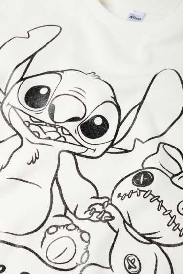 Copii - Fete - Lilo & Stitch - bluză de molton - alb