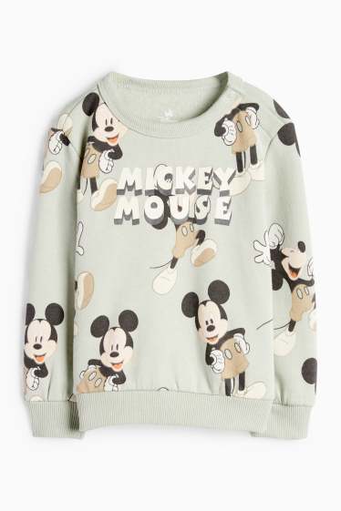 Bebeluși - băieți - Mickey Mouse - compleu bebeluși - 2 piese - verde mentă