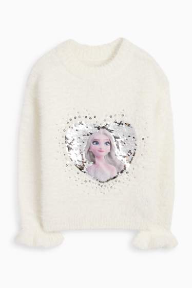 Copii - Fete - Frozen - pulover - alb-crem