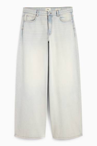 Femei - Wide leg jeans - talie joasă - denim-albastru deschis