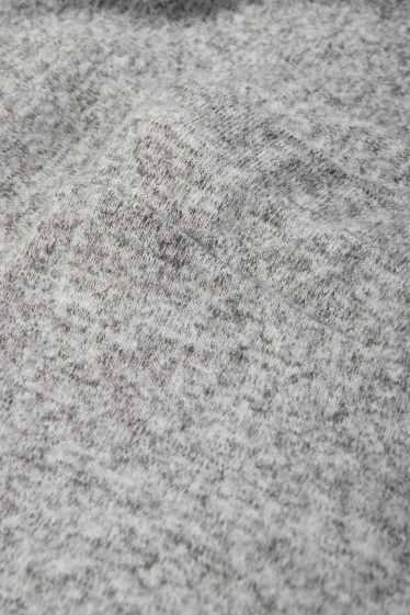Women - Knitted joggers - gray-melange