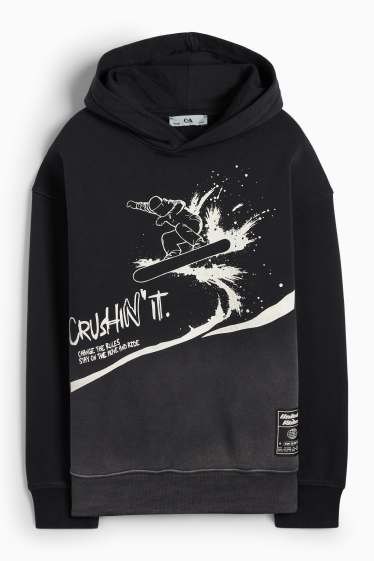 Copii - Băieți - Snowboarder - hanorac - negru