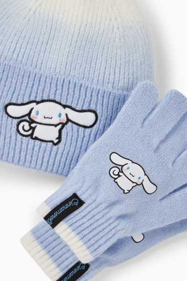Copii - Fete - Cinnamoroll - set - căciulă și mănuși - 2 piese - albastru deschis