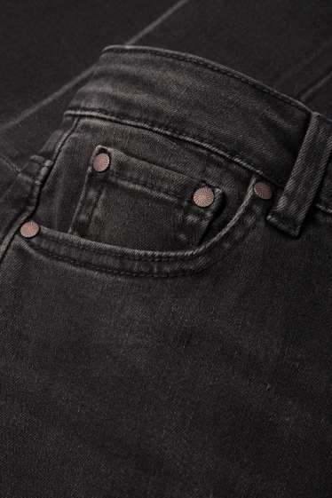 Femei - Flared jeans - talie medie - denim-gri închis