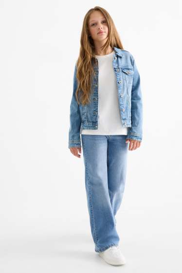 Copii - Fete - Wide leg jeans - denim-albastru deschis