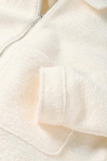 Women - Bouclé jacket - cremewhite
