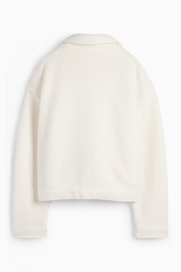 Women - Bouclé jacket - cremewhite