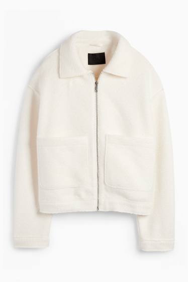 Women - Bouclé jacket - cremewhite
