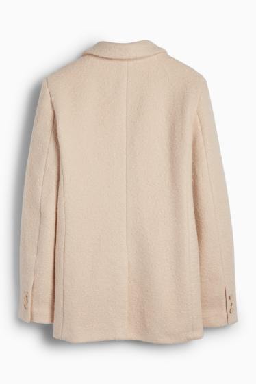 Femei - Blazer lung - relaxed fit - bej deschis