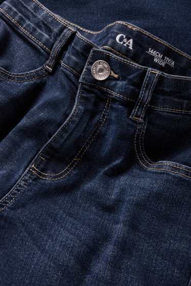 Copii - Fete - Wide leg jeans - denim-albastru închis
