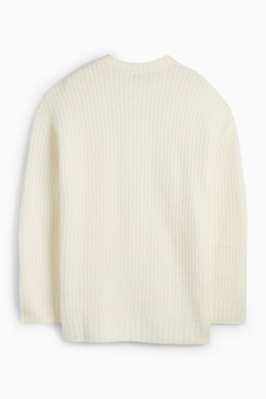 Women - Jumper - ribbed - cremewhite