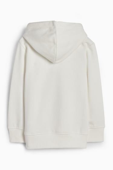 Kinder Buben - Teddybär - Hoodie - weiß