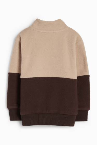 Children Boys - Fleece sweatshirt - brown / beige