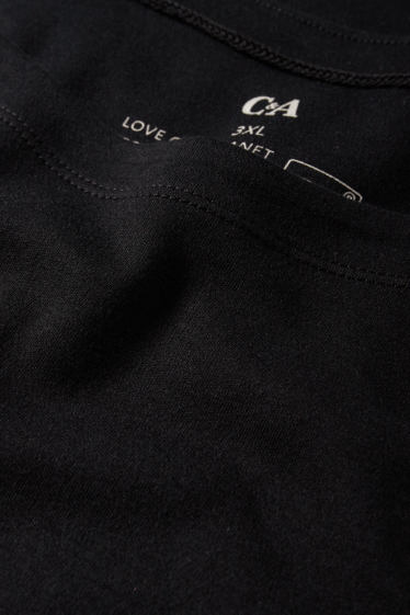 Femei - Tricou cu mânecă lungă basic - regular fit - negru