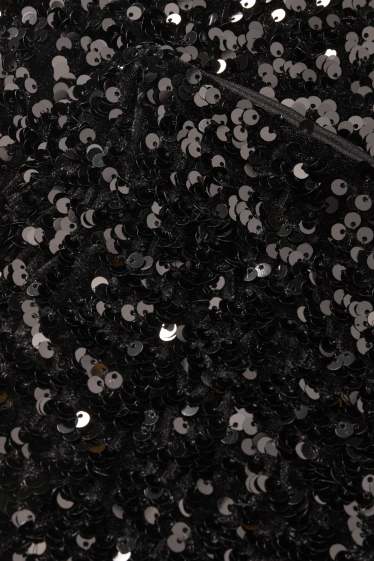 Femei - Fustă mini cu paiete - negru