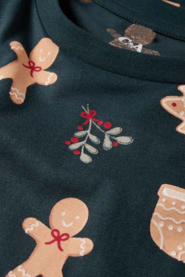 Dámské - Mini Me - dámské vánoční pyžamo - se vzorem - tmavozelená