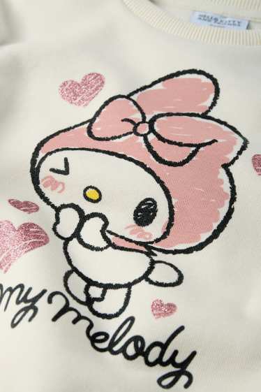 Copii - Fete - My Melody - bluză de molton - alb-crem