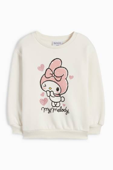 Copii - Fete - My Melody - bluză de molton - alb-crem
