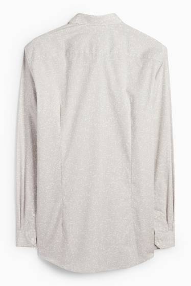 Bărbați - Cămașă office - slim fit - guler Kent - cu model - gri deschis
