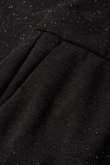 Femei - Pantaloni office - talie înaltă - wide leg - negru
