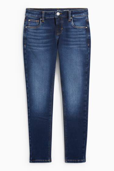 Copii - Fete - Skinny jeans - jeans termoizolanți - denim-albastru închis