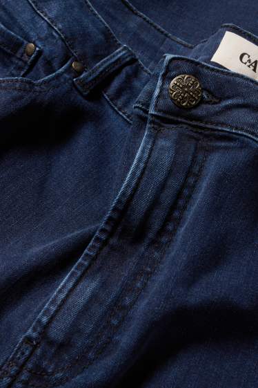 Femei - Flared jeans - talie medie - denim-albastru închis