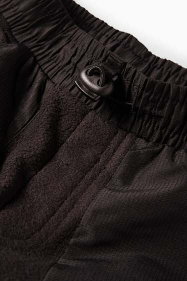 Copii - Băieți - Pantaloni de trening cargo din fleece - negru