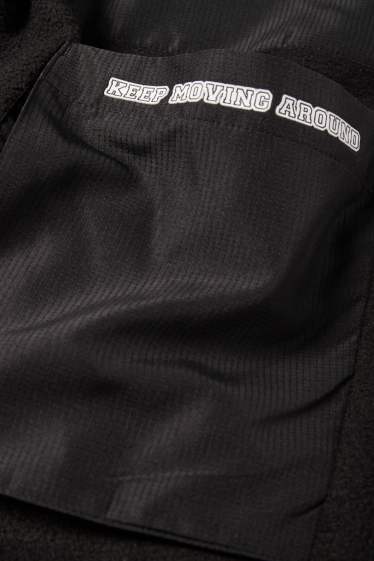 Copii - Băieți - Pantaloni de trening cargo din fleece - negru