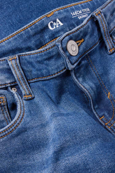 Copii - Fete - Skinny jeans - jeans termoizolanți - denim-albastru