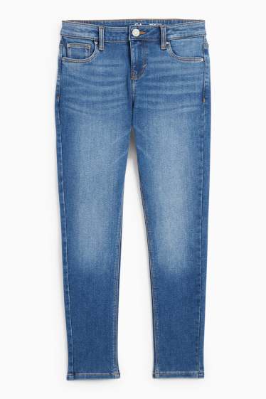 Copii - Fete - Skinny jeans - jeans termoizolanți - denim-albastru