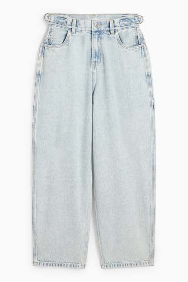 Copii - Fete - Balloon jeans - denim-albastru deschis