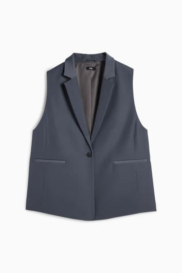 Femei - Vestă office - straight fit - albastru