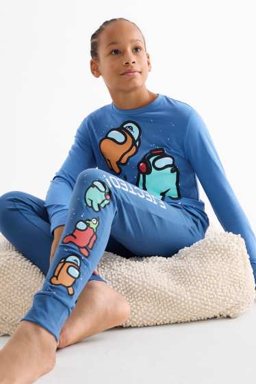 Copii - Băieți - Among Us - pijama - 2 piese - albastru