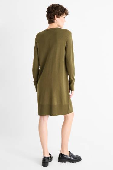 Femei - Rochie din tricot - kaki