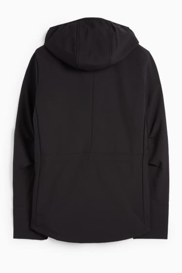 Femei - Geacă softshell cu glugă - rezistentă la apă - 4 Way Stretch - negru