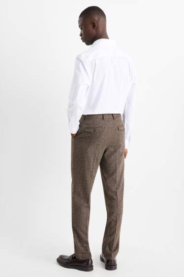 Bărbați - Pantaloni modulari - regular fit - stretch - structurați - maro