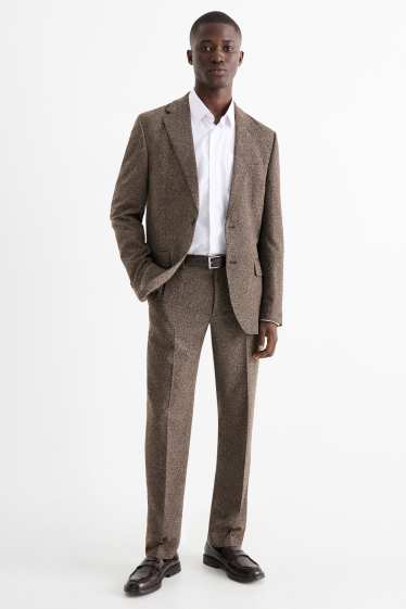 Bărbați - Pantaloni modulari - regular fit - stretch - structurați - maro
