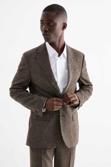 Bărbați - Sacou modular - regular fit - stretch - structurat - maro